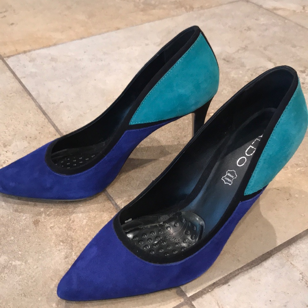 Aldo amazing Leather/Swede 3.5 inch’s size 8.5